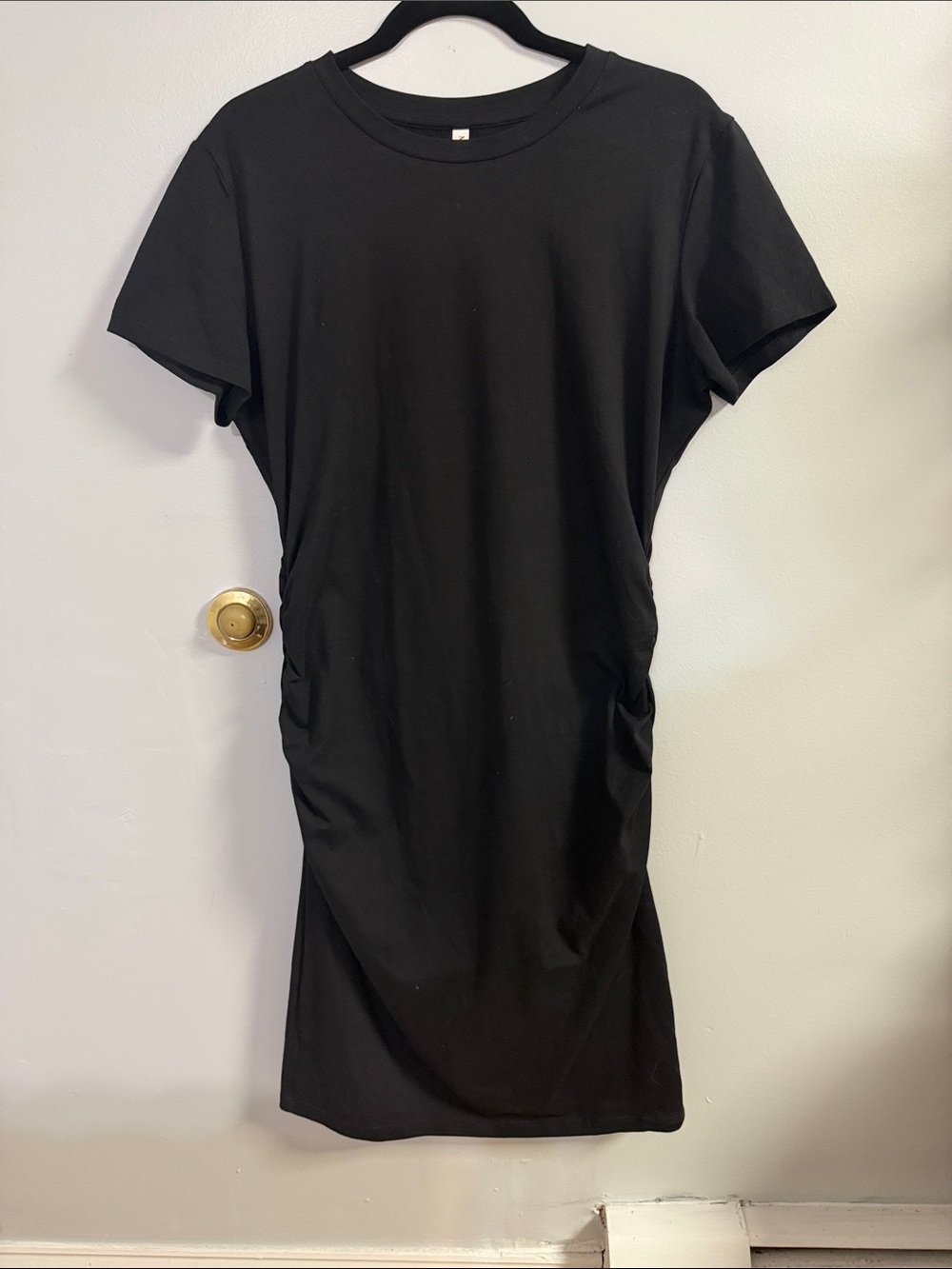 Classic Black Short-Sleeve T-Shirt Dress